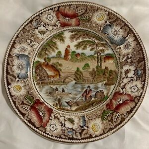 W.R. MIDWINTER Made in England “Rural England” Dinner plate 9”